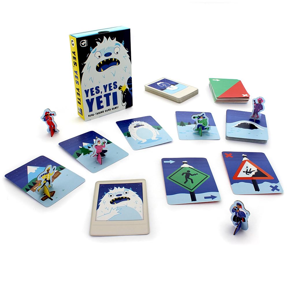 Ginger Fox Yes Yeti - The Hilarious Risk Taking, Easy To Play, Family Fun Card Game - Be First Player Take A Photo Of, Multicolor