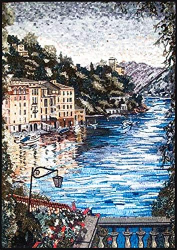 Amazon Com Views Mosaic Design Masterpiece Mosaic Wall Art Mosaic Tiles By Mosaics Lab Handmade Marble This Masterpiece Is Great As Wall Art Perfect For Any Office Living