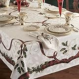 Lenox Holiday Nouveau Christmas Tablecloth ~ 60 x 84