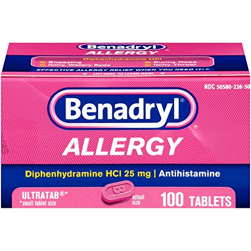 Benadryl Allergy Ultratab Tablets, 100 Count