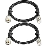MOOKEERF PL-259 UHF CB Coax Cable 3FT, RG58 PL-259