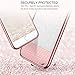 BENTOBEN iPhone 8 Plus Case, iPhone 7 Plus Case, Bling Glitter Clear Drop Protection Hard PC TPU Hybrid Dual Layer Slim Shockproof Stripes Phone Case for iPhone 8 Plus / 7 Plus (5.5 inch) Rose Gold