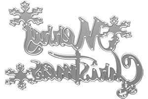 ABTOLS Metal Merry Christmas with Snowflake Cutting Dies,Merry Christmas Word Die Cuts Embossing Stencils Template Mould for Card Scrapbooking and DIY Craft