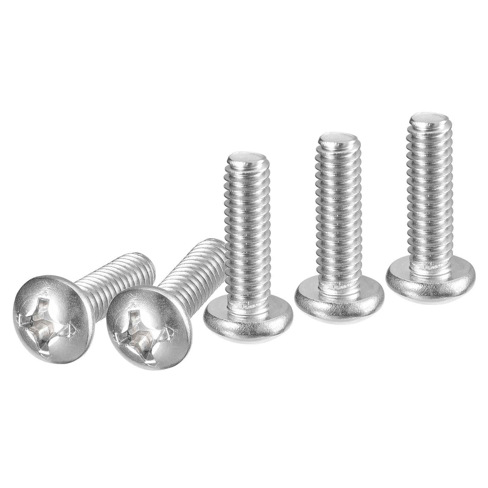 DTGN #12-24x3/4" Pan Head Machine Screws, 50Pcs 304 Stainless Steel, Phillips Drive, UNC Full Thread, Bright Finish, Screws Bolts Kit — image 1
