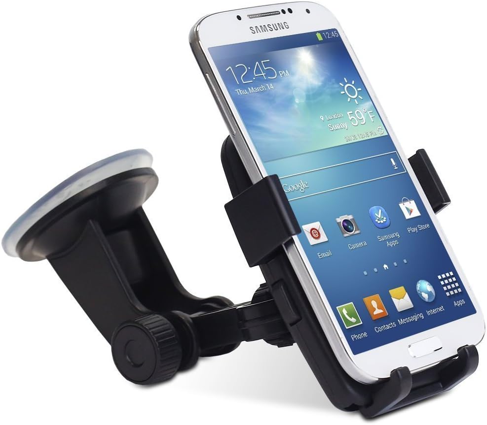 Pamalo Easy Installable Car Phone Mount, Good for iPhone 6/5s/5c/4s/4, Samsung Galaxy S5/S4, Amazon Fire Phone, HTC One: Windshield Dashboard Car Mount Holder, Great Cell Phone Cradle