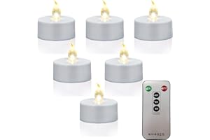 BAIKARAER Flameless Led Tea Lights Candles with Remote and Timer,12Pack Battery Operated Electric Candle,Bright Flickering Votive Tealight,Last 400+Hours,for Weddings Holiday Party Decor (Warm White)
