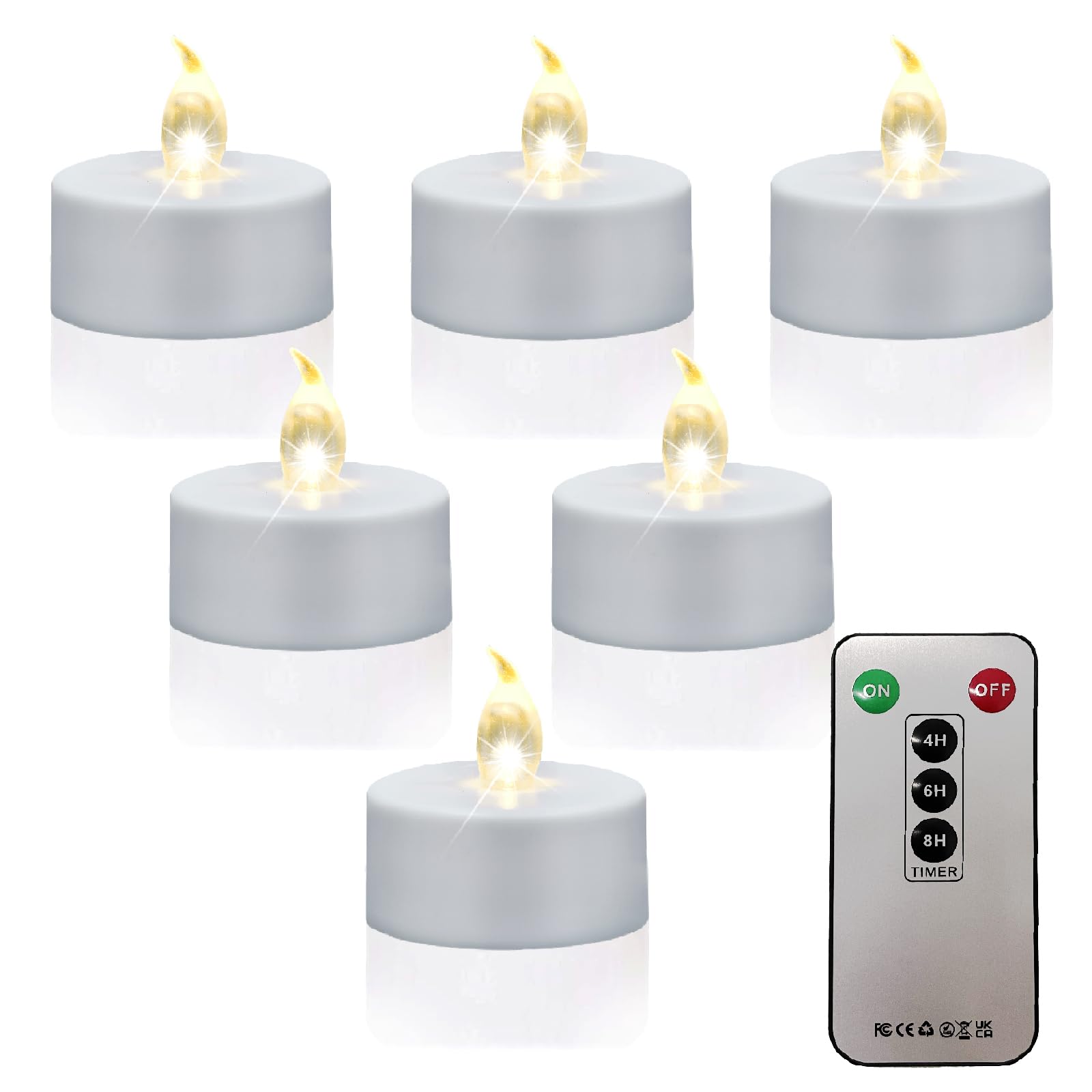 Photo 1 of Battery Operated Tea Lights with Remote, Flickering Flameless Candle with Timer,24Pack Realistic Votive Led Electric Tealights,Last for 400+Hours,for Weddings Party Decor(Warm White)