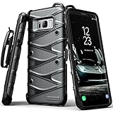 Samsung Galaxy S8 Plus Case, SGM Hybrid Dual Layer Armor Defender Protective Case Cover + Belt Clip Holster For S8 Plus [Drop Tested] (Gun Metal + Black)