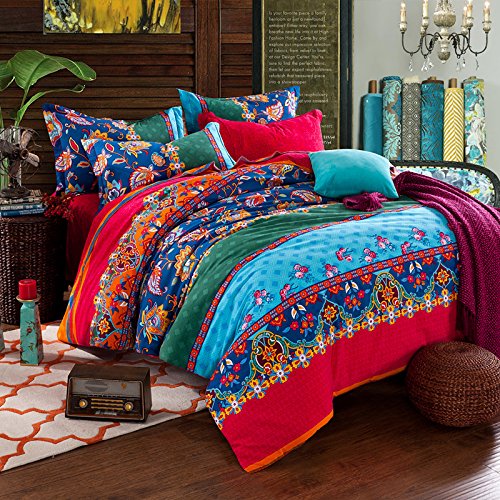 FADFAY Colorful Bohemian Duvet Covers Queen King Size Exotic Boho