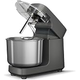 Ooni Halo Pro Spiral Mixer - Dough Stand Mixer with Attachments, 7.3 Quart Capacity and 58 Speed Settings - Charcoal Grey