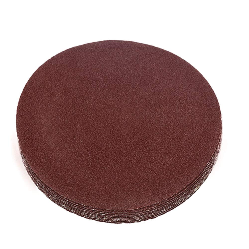 HIFROM 5 Inch Sanding Discs NO-Hole Hook and Loop 80 Grit Sandpaper Aluminum Oxide Random Orbital Sander Pads (60-Pack)