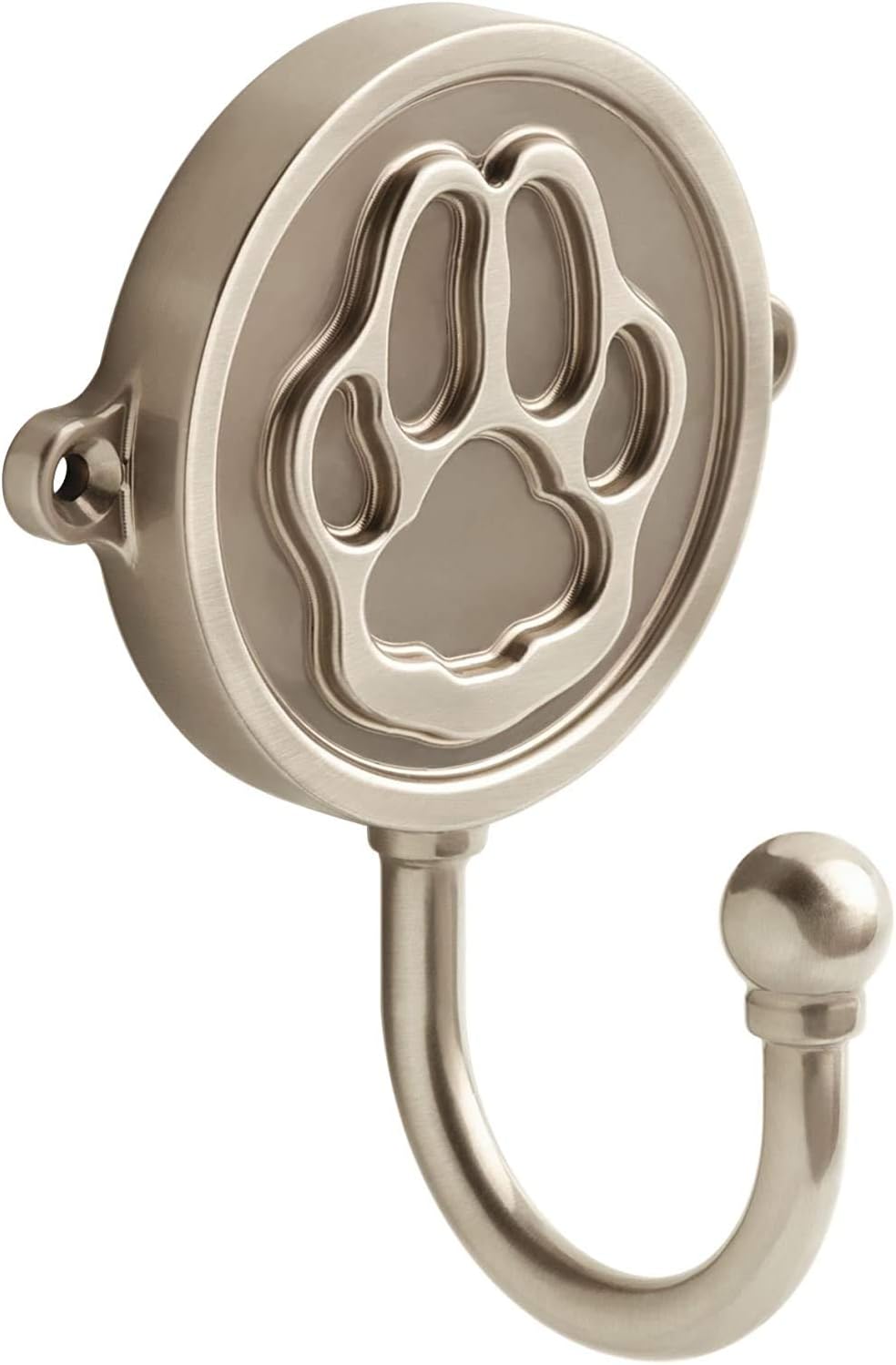 Franklin Brass FBPAWHK-SN-C Paw Print Wall Hook, Satin Nickel