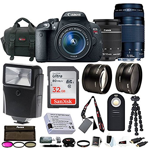 Canon-EOS-Rebel-T5i-180-MP-CMOS-Digital-Camera-with-EF-S-18-55mm-f35-56-IS-STM-Zoom-Lens-EF-75-300mm-f4-56-III-Telephoto-Zoom-Lens-Telephoto-Wide-Angle-Lenses-12pc-Bundle-32GB-Deluxe-Accessory-Kit