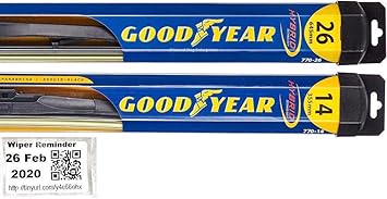 Amazon Com Hybrid Windshield Wiper Blade Set Kit Bundle For 2013 2019 Buick Encore Driver Passenger Blades Reminder Sticker Automotive