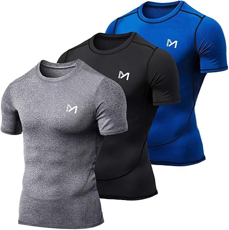 MEETYOO Camiseta Compresion Hombre, Manga Corta Camisetas Ropa ...