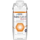 Isosource Complete Nutrition with Fiber, Unflavored, 8.45 Fl Oz, 24pk | 1.5 Calorically Dense Formula with Fiber (1.5 kcal/mL), Tube Feeding Formula, Unflavored, Pack of 24