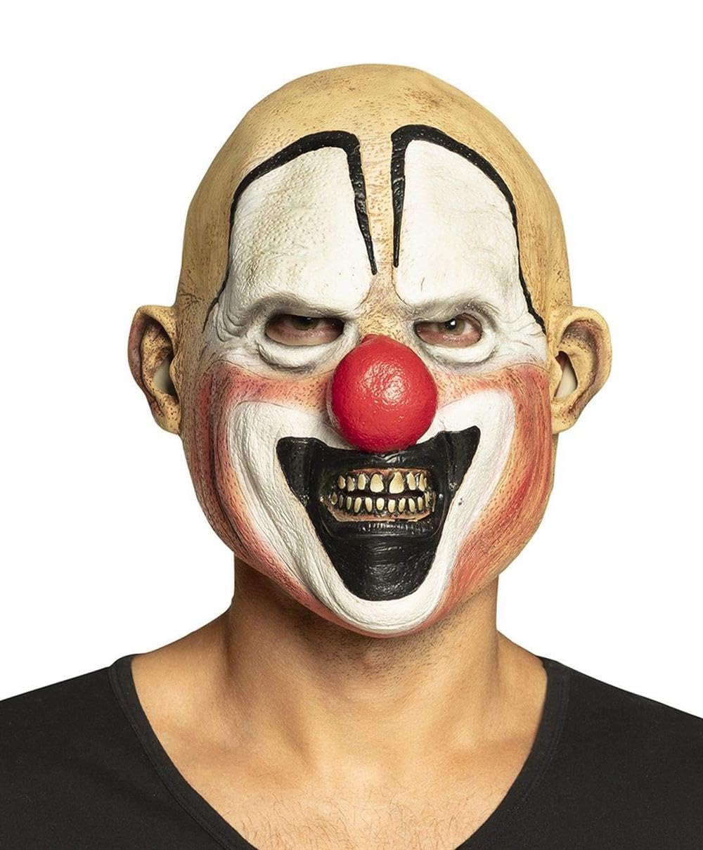 Boland 97576 Latex Mask Mean Clown Full Mask Scary Clown Killer Costume Carnival Theme Party Halloween