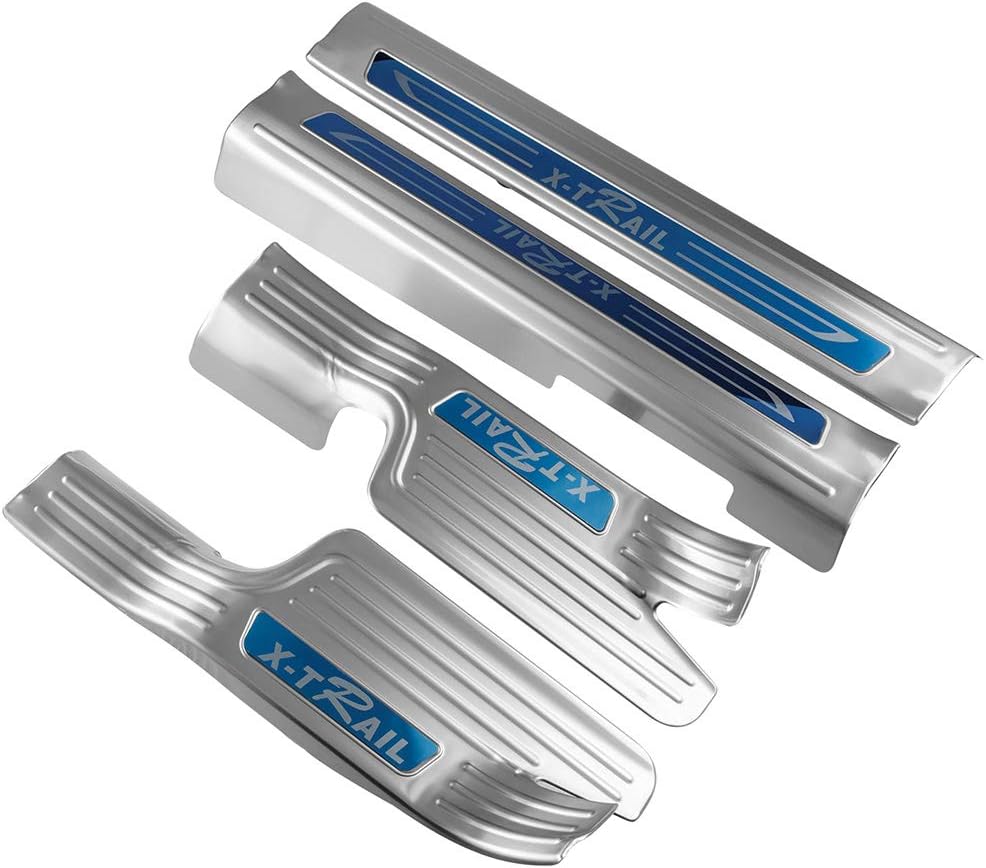 Leesville for Nissan X-Trail Door Sill Protectors T32 2017-2019 Stainless Steel Inner 4 Pcs Car Decoration Door Sill Protector Car Door Sill Scuff Plate