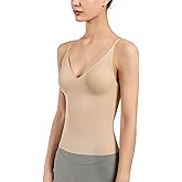 Women's Fit Camisole with Built in Bra - Spaghetti Straps Camis Tank