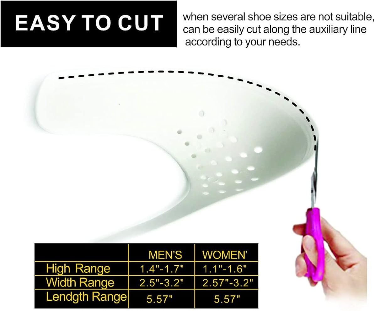 BOXING MONKEY Anti-wrinkle, Shoe Crease Protector, Available in Color  White 6 Pairs.: Shoes