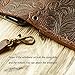 Genuine Italian Leather Case for Iphone 6 PLUS / iPhone 6s PLUS Leather Wallet Case Handmade Wristlet Cover Tooled Flower Brown