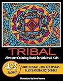 Tribal Abstract Coloring Book for Adults & Kids by Anne Manera