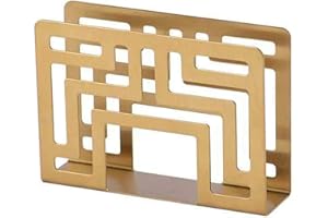Oshhni Napkin Holder Stainless Steel Paper Towel Rack Napkin Paper Organizer for Indoor & Outdoor Use, Gold