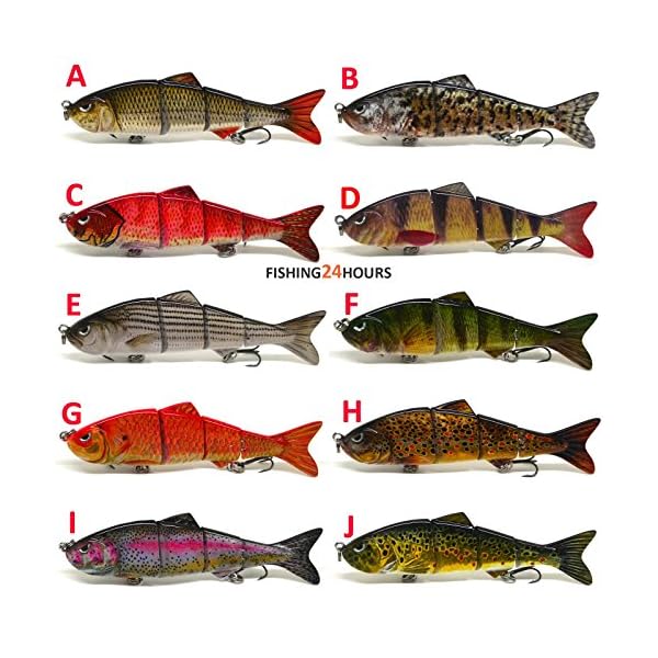 4-Multi-Jointed-Fishing-Hard-Bait-Lure-Life-like-Minnow-Bass-Pike-NEW