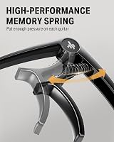 Donner DC-2 Guitar Capo for Acoustic/Electric Ukulele Banjo with Picks Black view 4
