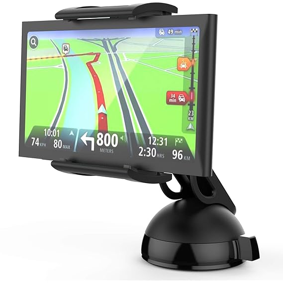 MONTOLA® Universal Navi GPS Auto Halterung kompatibel mit Tomtom Garmin und Tablets - KFZ-Halterung mit Kugelgelenk und Schwa