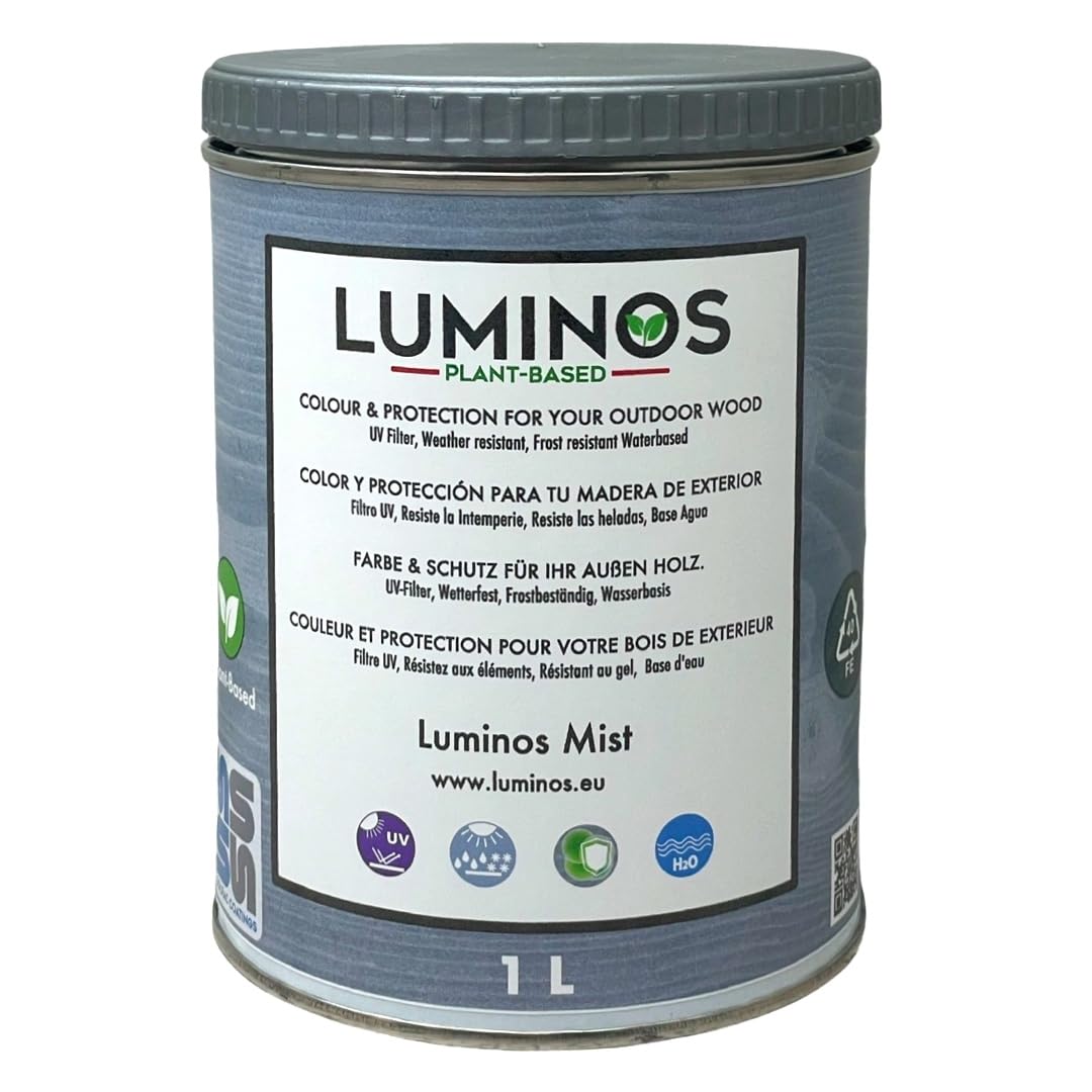 Luminos LUM1101 - Mist - Water-Based Wood Stain Protector BIO - Grey 1L