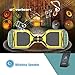 Hoverboard Two-Wheel Self Balancing Electric Scooter UL 2272 Certified, Metallic Chrome with Wireless Speaker and LED Light (Chrome Gold)