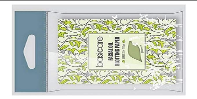 Basicare Facial oil blotting paper,200 sheet,Green tea,