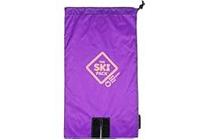 PURE MOUNTAIN FUN Ski Bag Backpack Carrier | Adjustable Straps Personalize to Fit | Lightweight Ski and Pole Transport | Great for Families, Men, Women, Kids