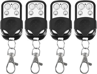 Akozon 4pcs 433.92MHz Universal Wireless Remote Control Key Fob for Car Gate