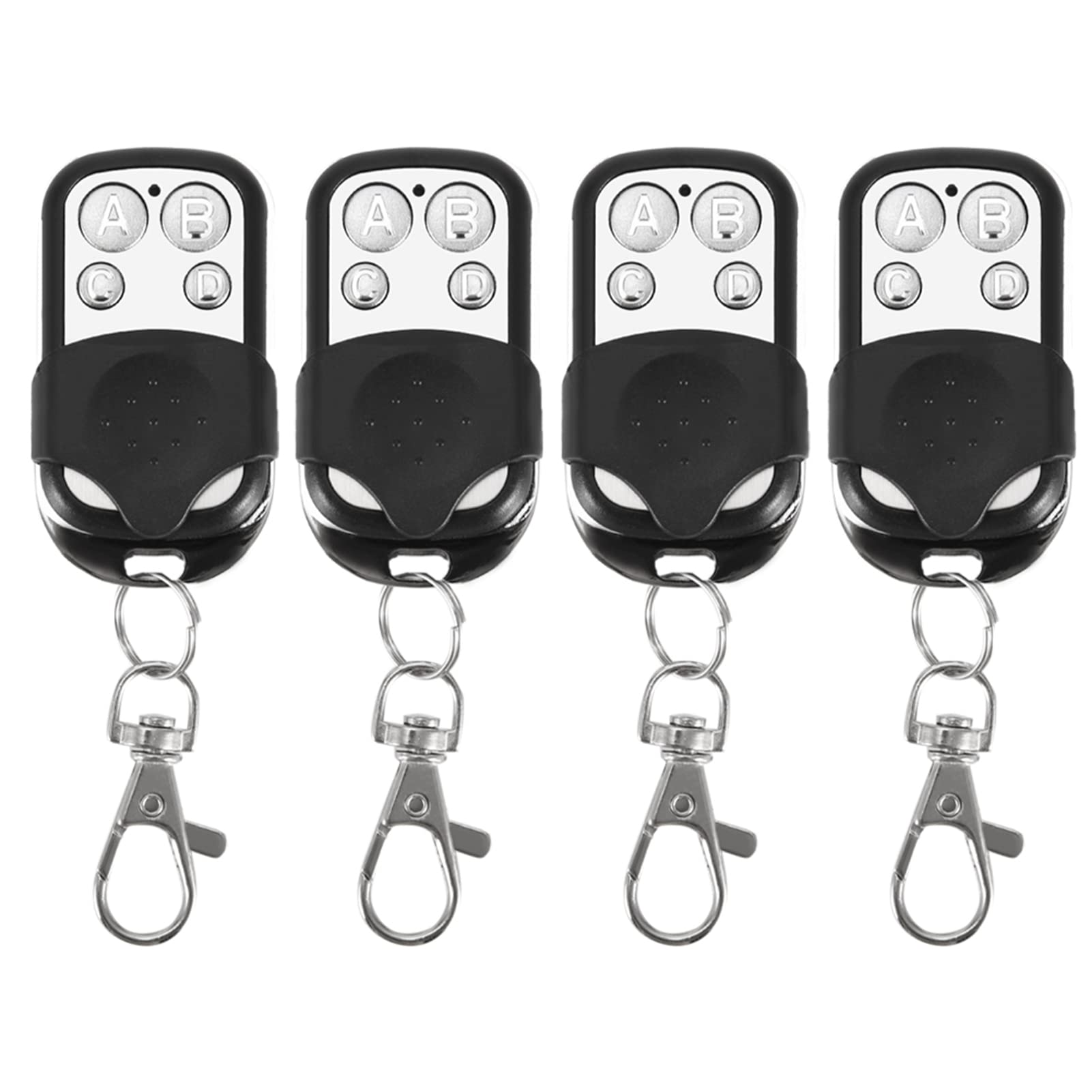 Remote Control Key Fob 433MHz, 4pcs Universal Cloning Wireless Car Garage Door Gate Remote