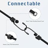 WeFine 10 Pack Bungee Cords with Hooks 32 inch UV-Resistant Heavy Duty Black view 3