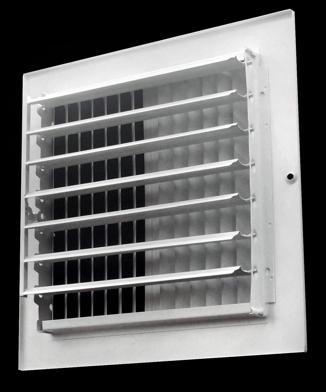 High Airflow Sidewall or Ceiling Grille Register White 8w x 8h 2Way