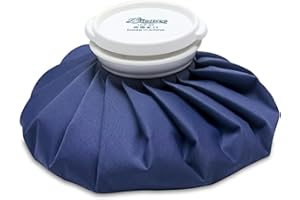 BICAREE Ice Pack for Injuries Reusable, Ice Bags Hot Water Bag for Hot & Cold Therapy and Pain Relief with Cover, No-Leak Elastic Breathable Ice Bag, Size 9"