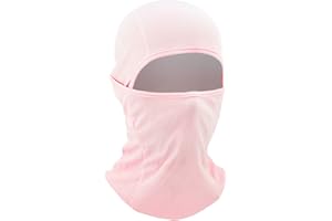 FEKEY&JF Balaclava Face Mask, Winter Full Face Mask for Men & Women, Skiing, Snowboarding, Motorcycle, UV Protection (Pink)