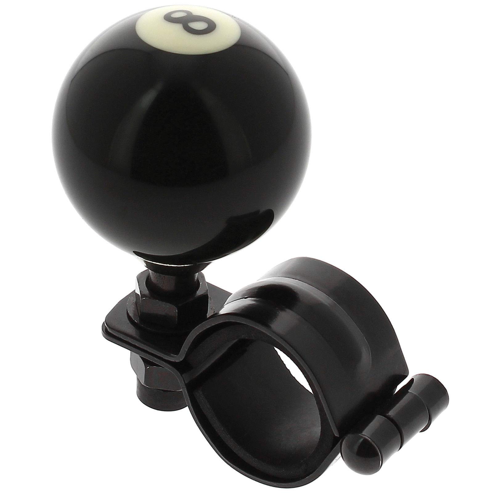 MSA Car & Lorry Steering Wheel Aid Handle Assister Spin Knob - Black 8 Ball