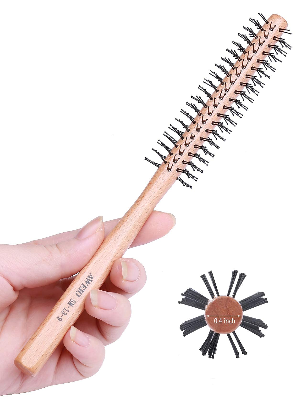 Photo 1 of PERFEHAIR Small Round Brush for Short Hair, 1 Inch Mini Quiff Roller for Women and Men, Best for Thin Hair, Bangs, Beard, Styling, Lifting, Curling