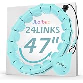 JLoibao Infinity Fitness Hoop, Weighted Hula Circle for Adults Weight Loss | 24 Plus Size Detachable Links, Durable ABS, Easy Assembly, Smart Exercise Equipment for Women