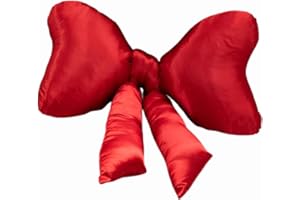 Luxape Bow Pillow - Big Bow Throw Pillow - Bow Shaped Pillow - Silky Satin - Coquette Decor - Bow Room Decor - Pink Bow Pillow - Bow Nursery Decor - red Room Decor