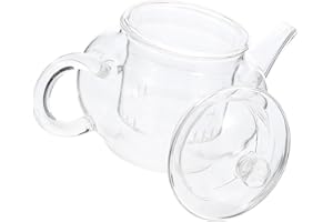 ROMISBABA Thick Glass Teapot with Removable Infuser Stovetop Safe Borosilicate Tea Pot Heat Resistant Filtered