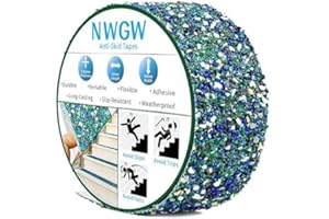 NWGW Heavy Duty Anti Slip Tape 2" x15FT - Blue Grit Rubber Grip Tape for Stairs, Pool, Bathroom & Outdoor Safety | Waterproof Non-Slip Traction Strips Indoor/Shower/Trail