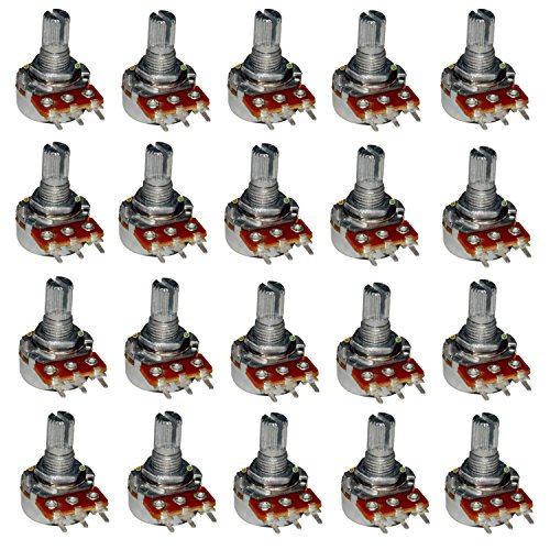 20pcs Rotary Potentiometer Knob WH148 10k-Ohm with Knurled Shaft for Easy Volume Control on Audio Equipment and other Electronic Projects from Optimus Electric
