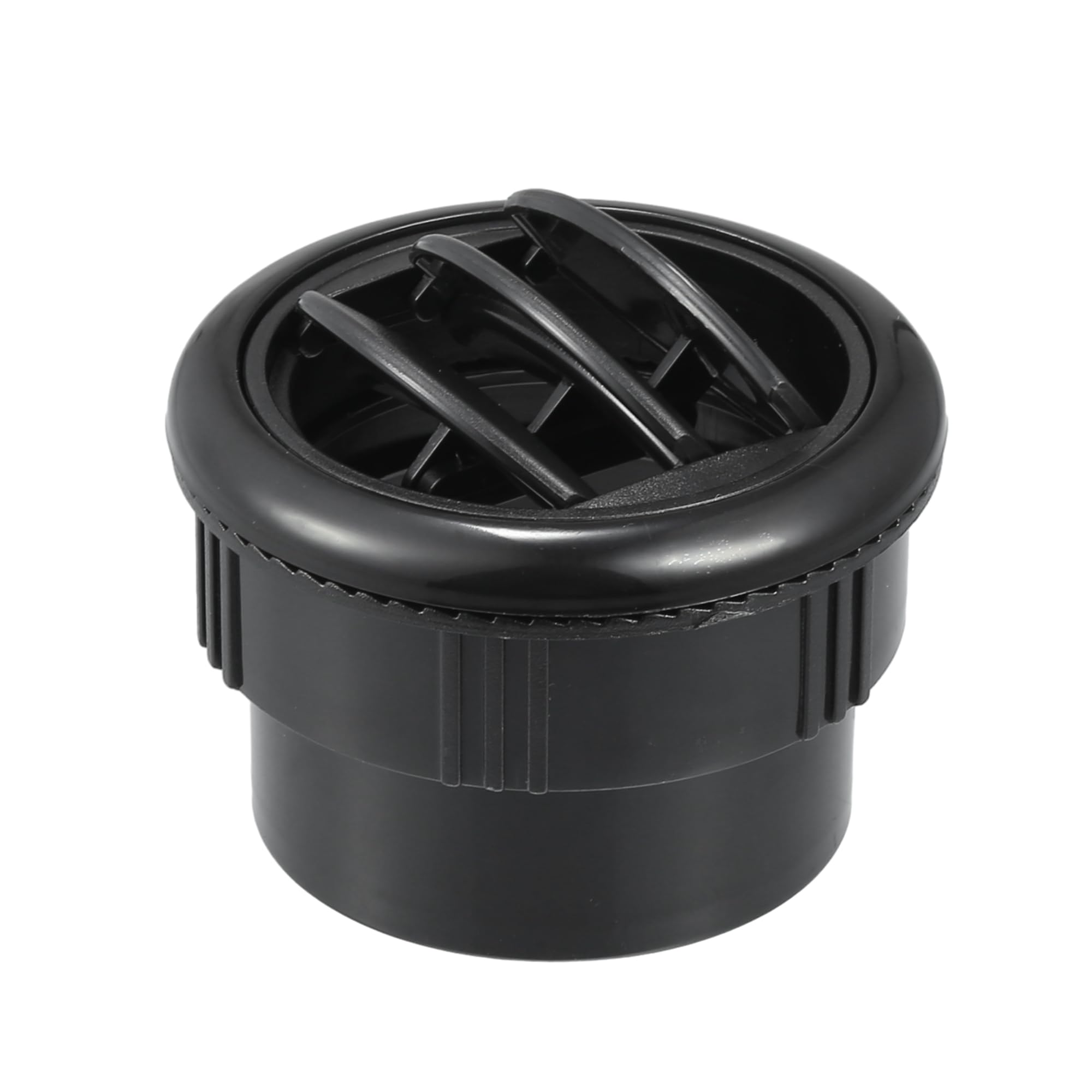X AUTOHAUX 87mm 69mm Round Black AC Air Condition Vent Outlet Universal for RV Bus Boat Yacht Caravan - Pack of 1