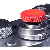 VKO Metal Soft Shutter Release Button | Delicate Camera Shutter Button Knurled Shape Red(2-Pack)