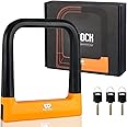 ICOCOPRO Anti Theft Heavy Duty Bicycle U Lock with 3 Keys, 18.76mm, Black, 5.32 in Width Inside Dimension